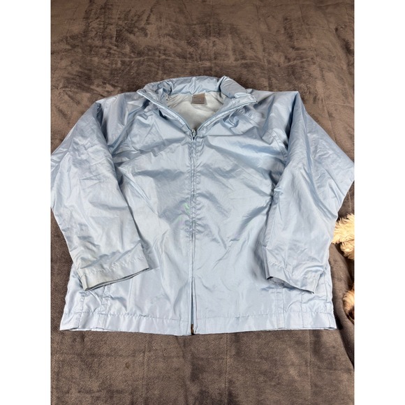 Nike Other - Nike Mens Windbreaker Jacket Light Blue Full Zip Mock Neck XS 6103